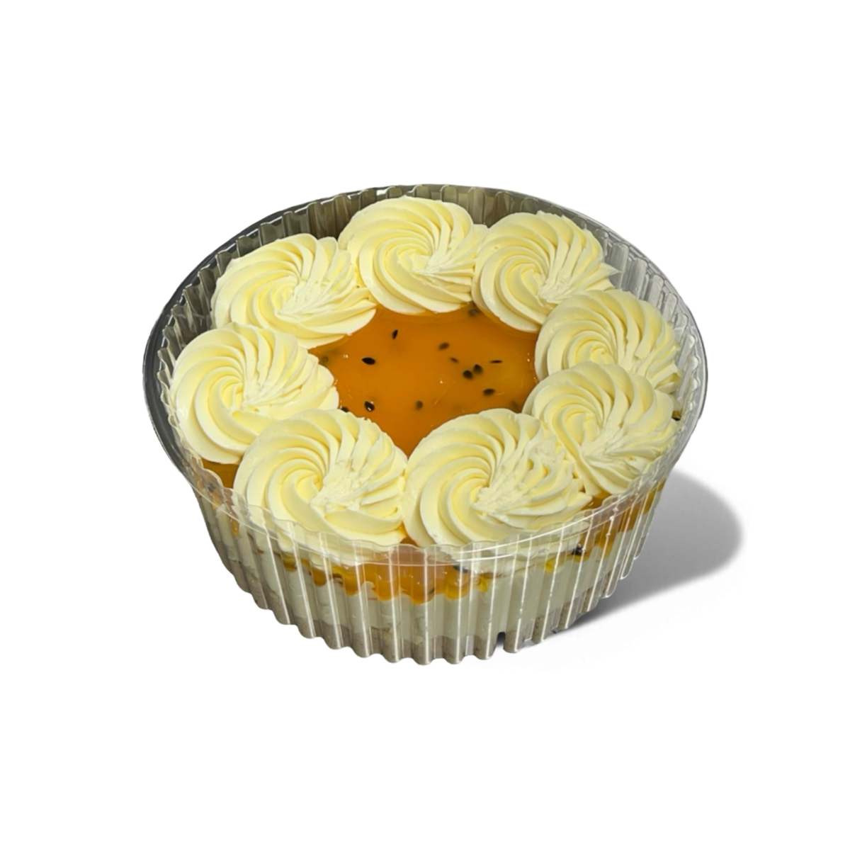 Lemon passionfruit cheesecakes