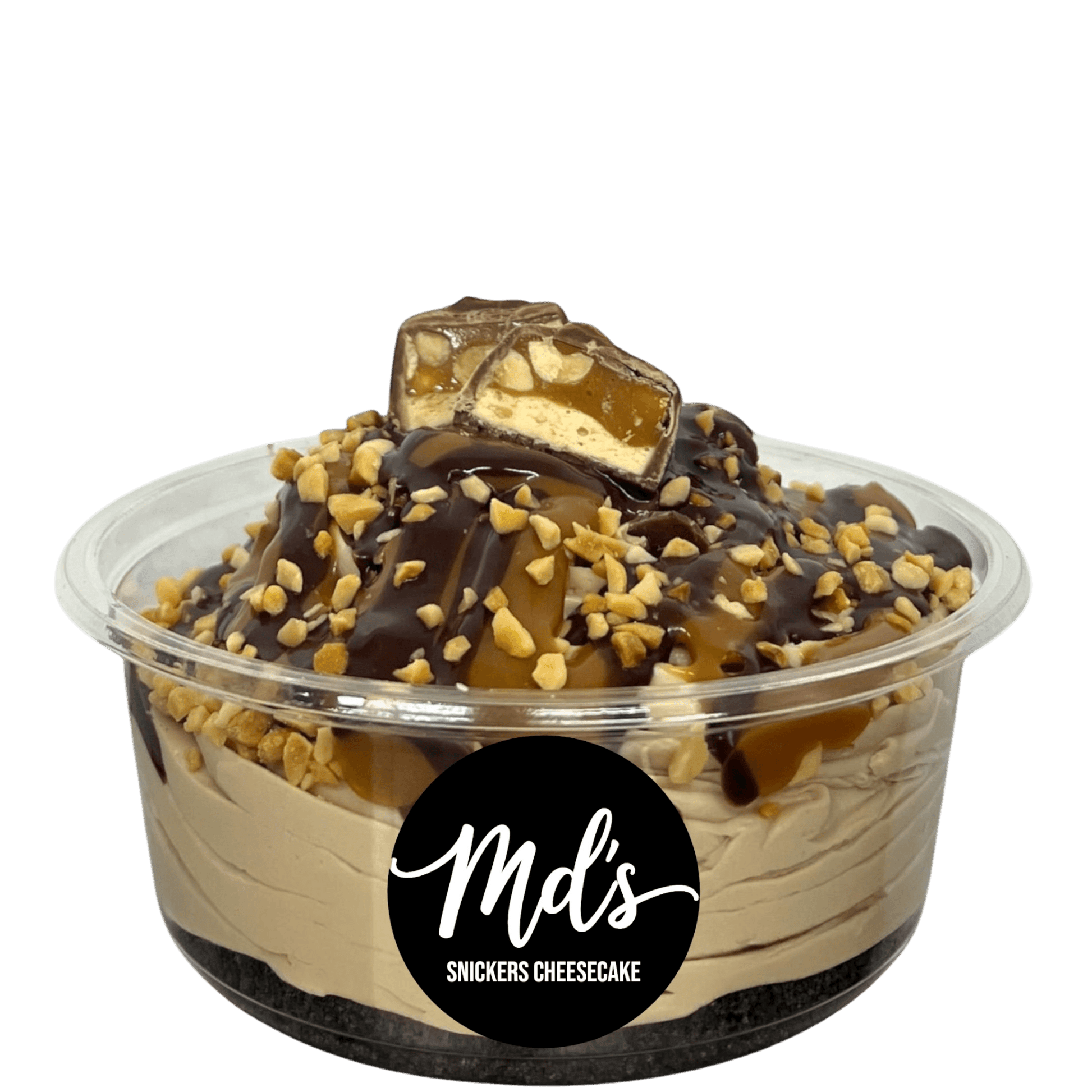 Snickers cheesecake tubs - Mama’s Desserts