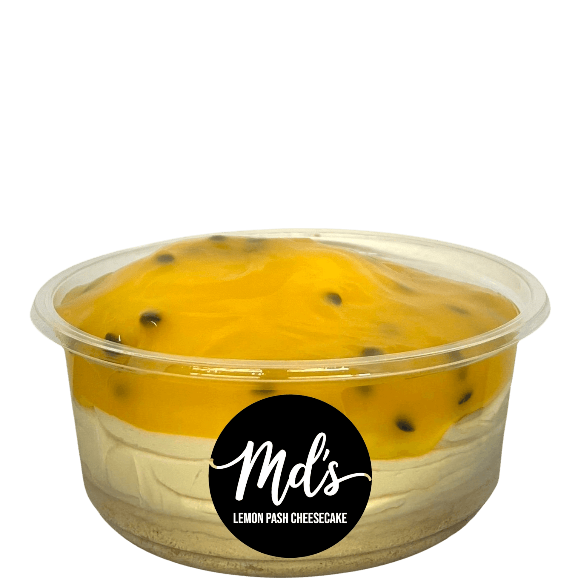 Lemon x passionfruit cheesecake tubs - Mama’s Desserts