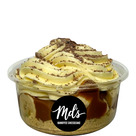 Banoffee cheesecake tubs - Mama’s Desserts