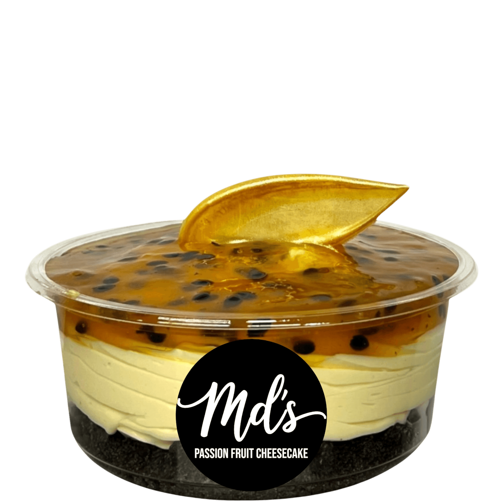 Passionfruit cheesecake tubs - Mama’s Desserts