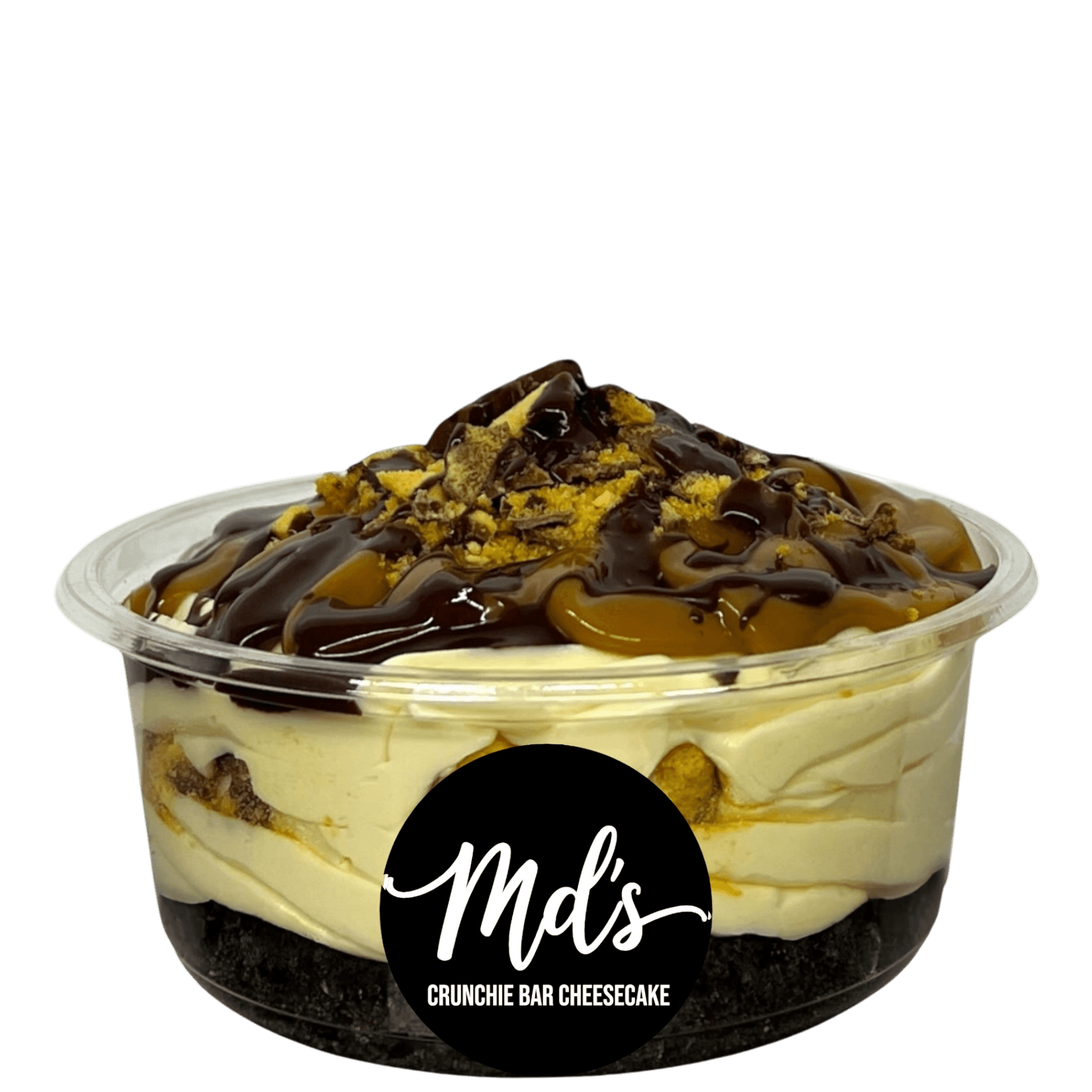 Crunchie bar cheesecake tubs - Mama’s Desserts