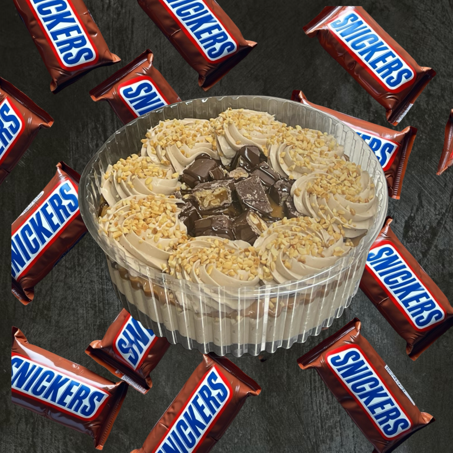 Snickers cheesecake bowls