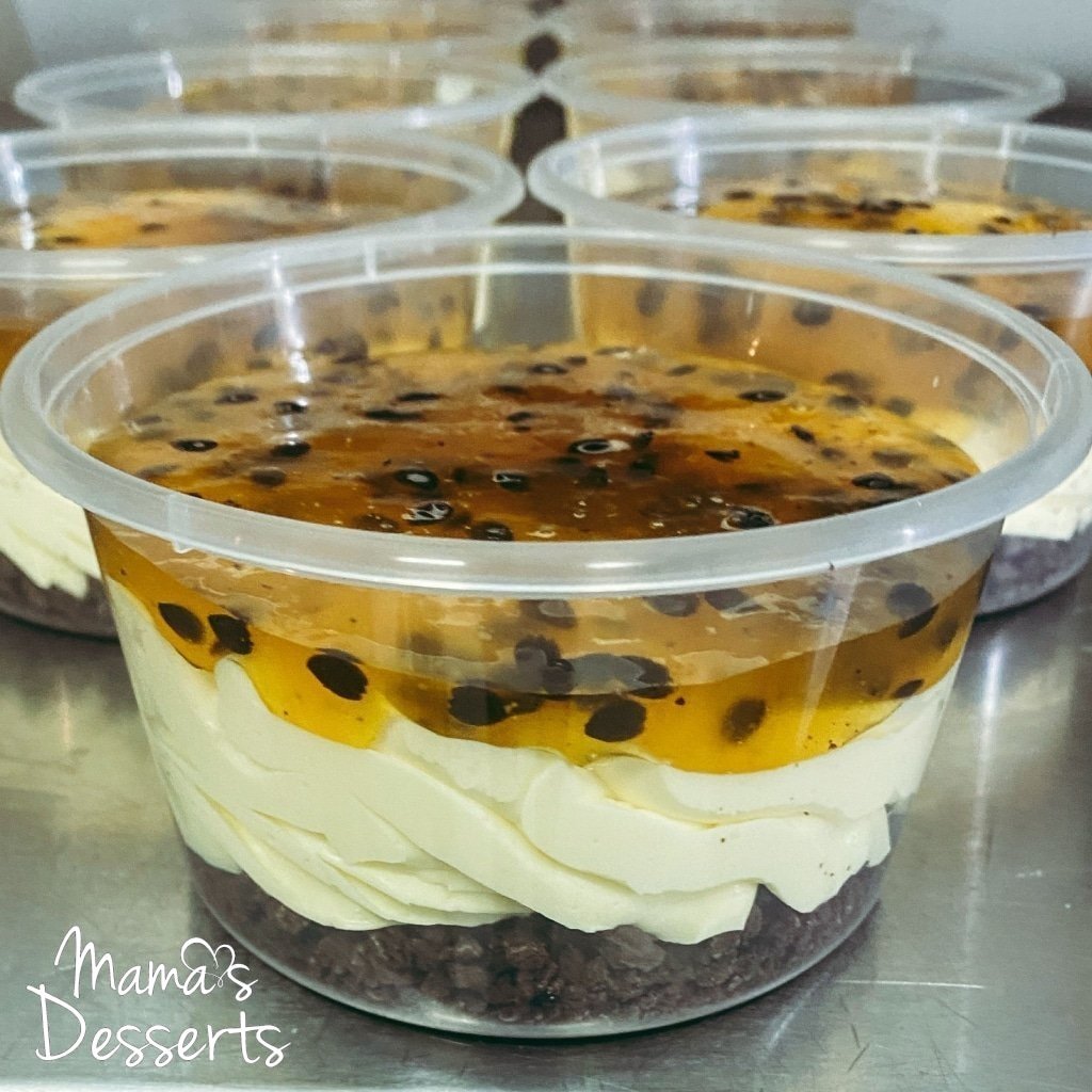 Passion fruit cheesecakes - Made by Mama's Desserts